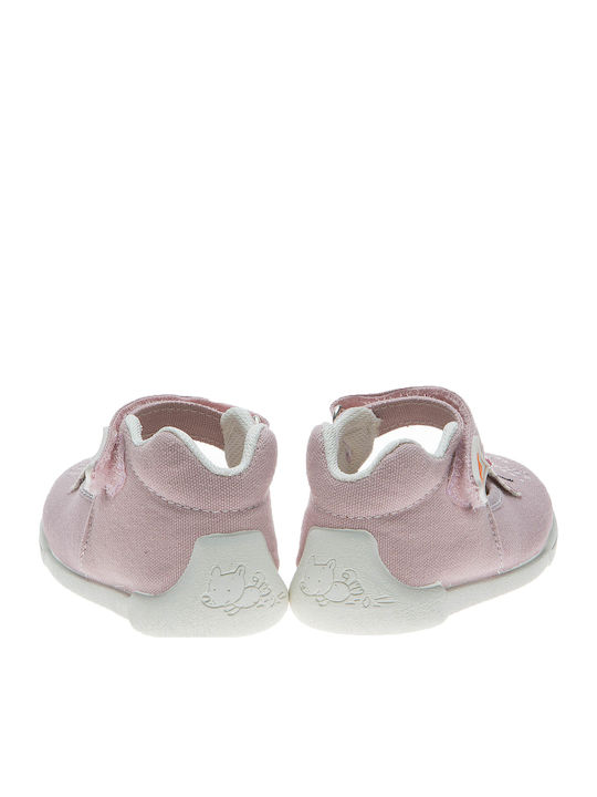 Kids Anatomic Ballerinas with Hoop & Loop Closure Pink