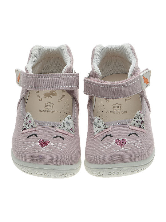 Kids Anatomic Ballerinas with Hoop & Loop Closure Pink