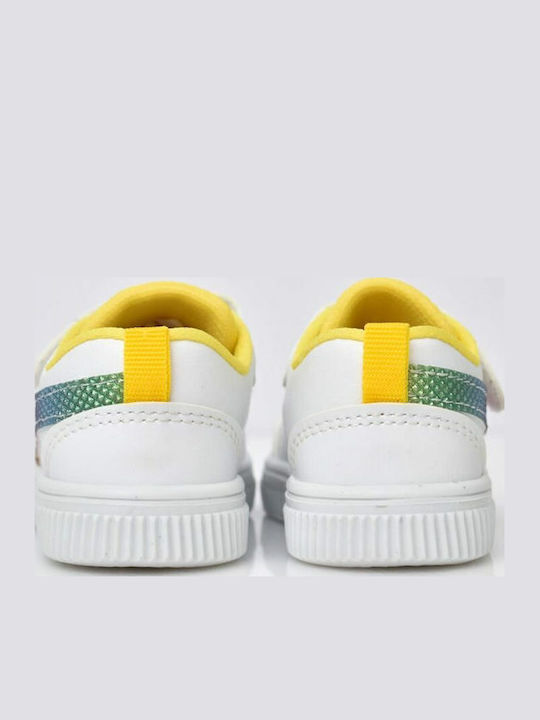 Colorful Star Παιδικά Sneakers με Σκρατς Λευκά
