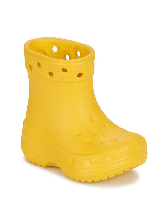 Crocs Παιδικές Γαλότσες Boot Κίτρινες