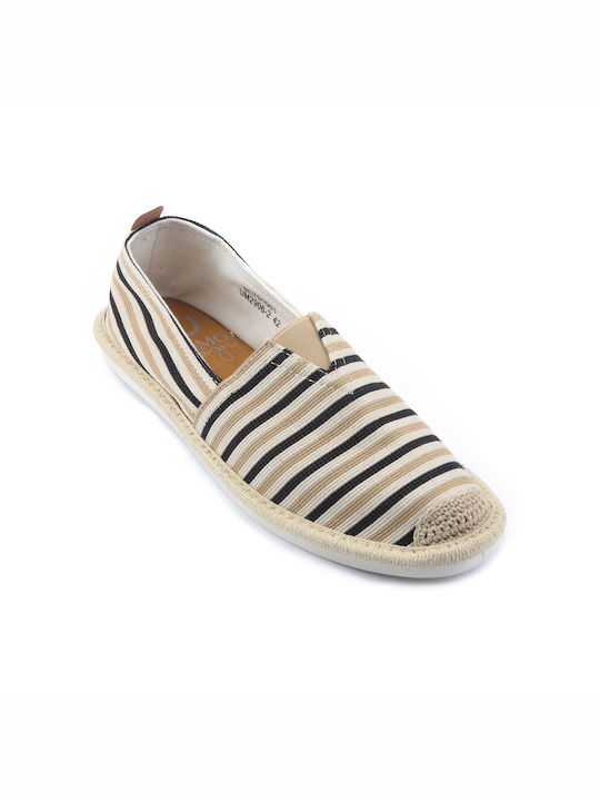 Fshoes Stoff Herren Espadrilles in Beige Farbe