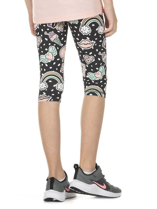 District75 Leggings pentru Copii Capri Negru