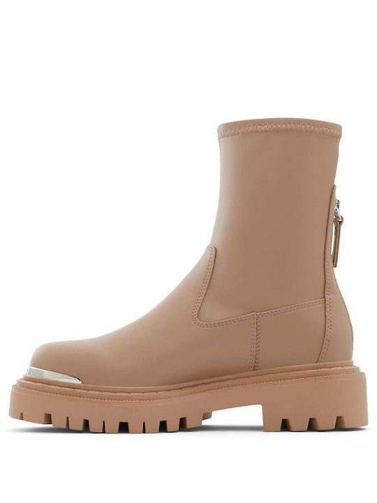 ALIMA Damen Knöchelstiefel Beige
