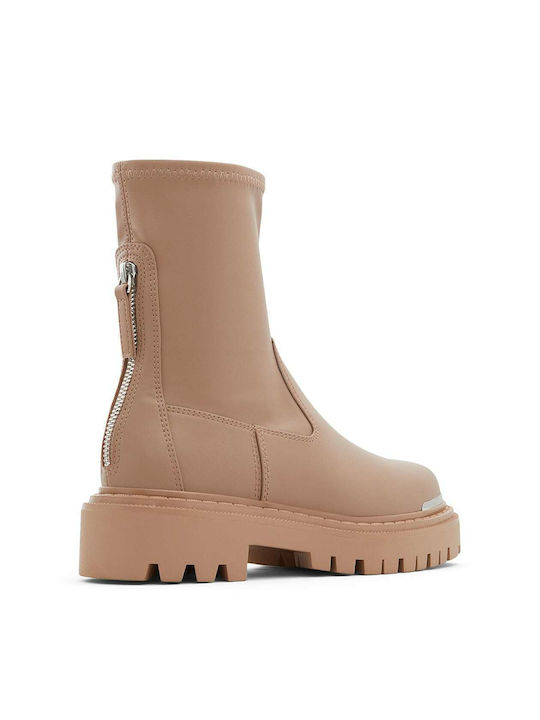 ALIMA Damen Knöchelstiefel Beige