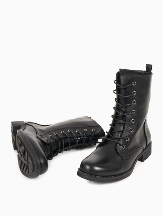 Piazza Shoes Women's Combat Boots Black