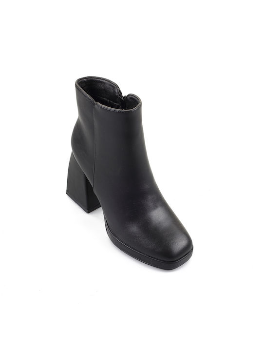 Fshoes Damen Knöchelstiefel Schwarz