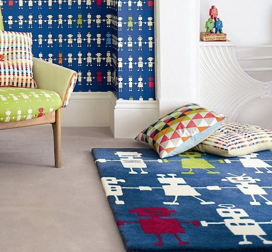 Brink & Campman Kinder Teppich Blau 120x180cm