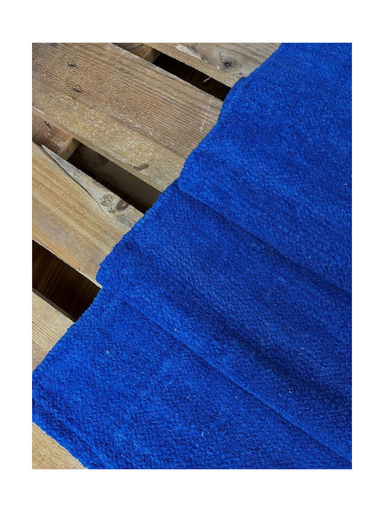 Koulis Carpets Summer Cotton Bedroom Rugs Set Blue 0018-00036-070 3pcs