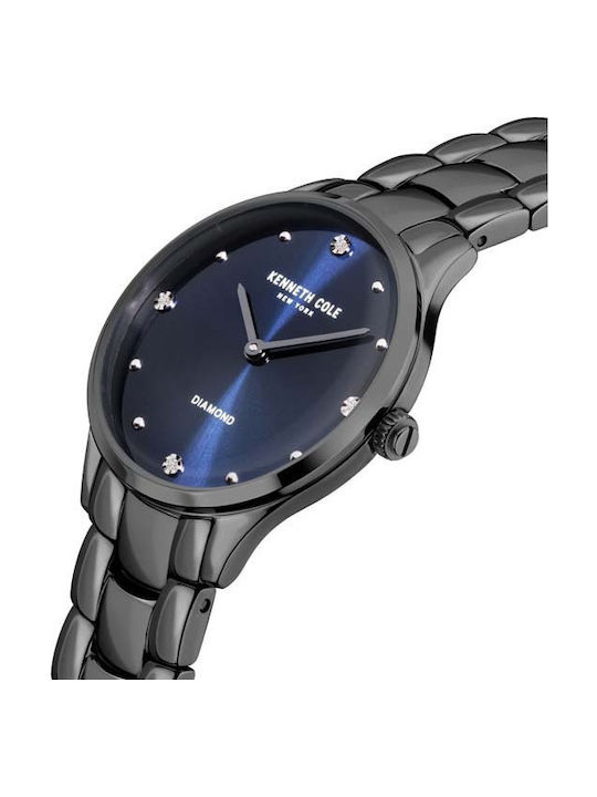 Kenneth Cole LADIES CRYSTALS Women's Watch with Black Metal Bracelet