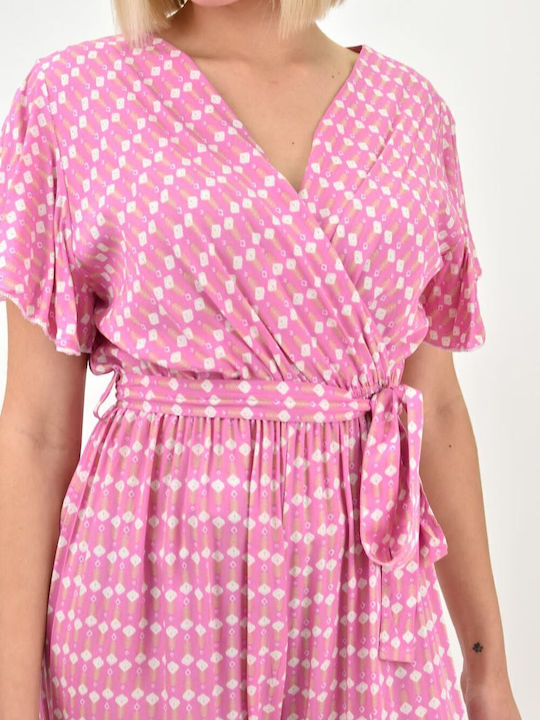 Damen Einteiler Anzug Rosa