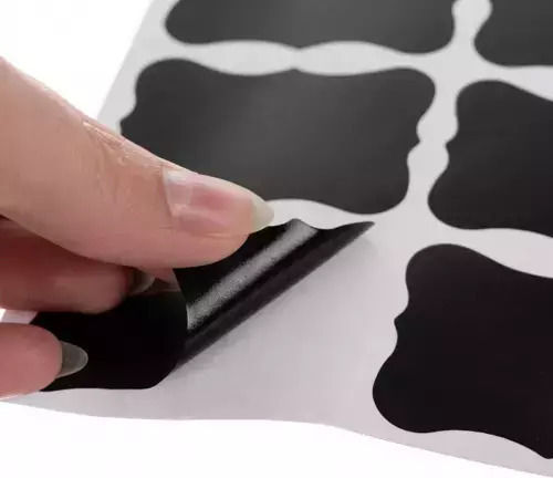 Malatec Small Adhesive Labels in Black Color