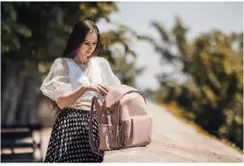 FreeOn Glamour Backpack Diaper Bag Pink 34x20x40cm