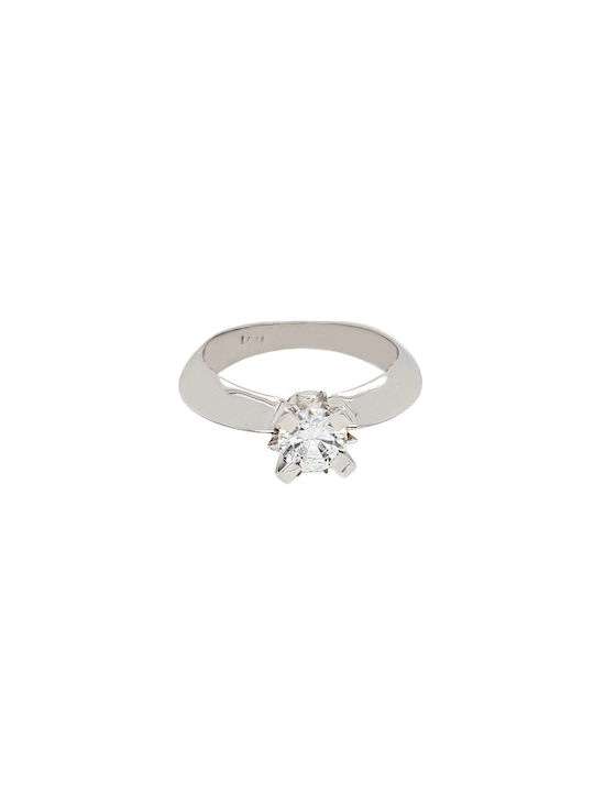 Xryseio Single Stone from White Gold 14K