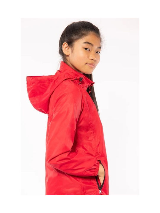 MAC In a Sac Waterproof Boys Casual Jacket Red with Ηood