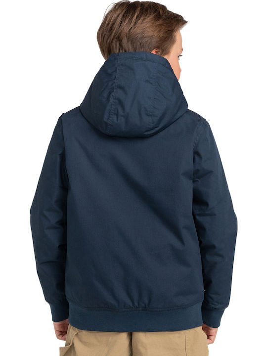 Kids' Casual Jacket Short with Hood Navy Blue