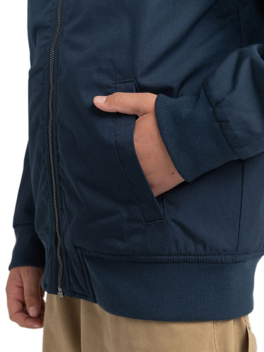 Kids' Casual Jacket Short with Hood Navy Blue