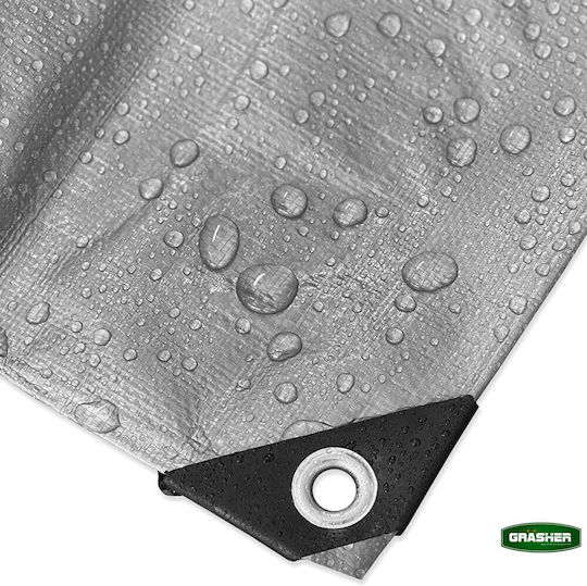 Grasher Wasserdicht Plane 120gr/m² 5x4m. Licht Typ Gray