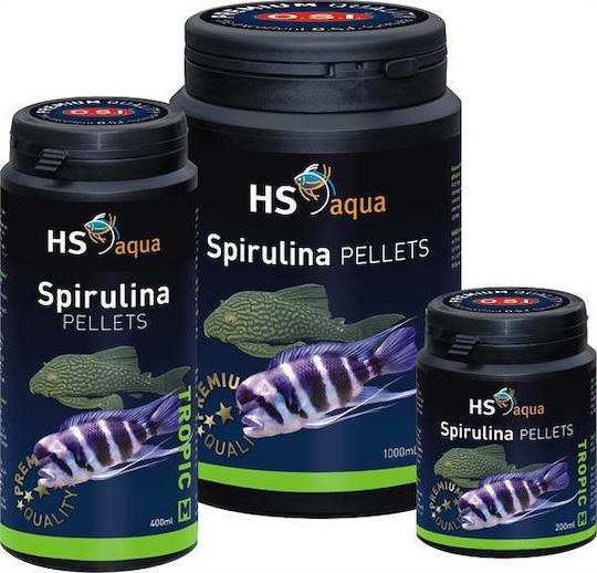 HS Aqua Τροφή για Τροπικά Ψάρια σε Κόκκους με Σπιρουλίνα 1000ml