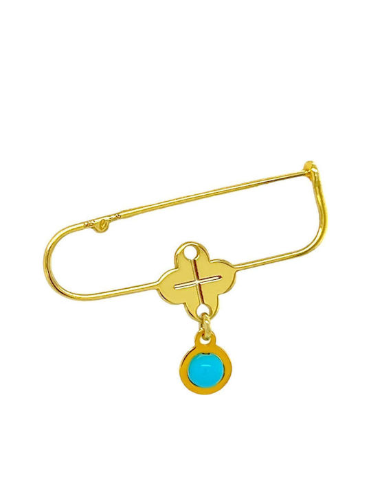 Xryseio Kinder Sicherheitsnadel aus Gold 14K mit Kreuz Xryseio Kinder Sicherheitsnadel aus Gold 14K mit Kreuz