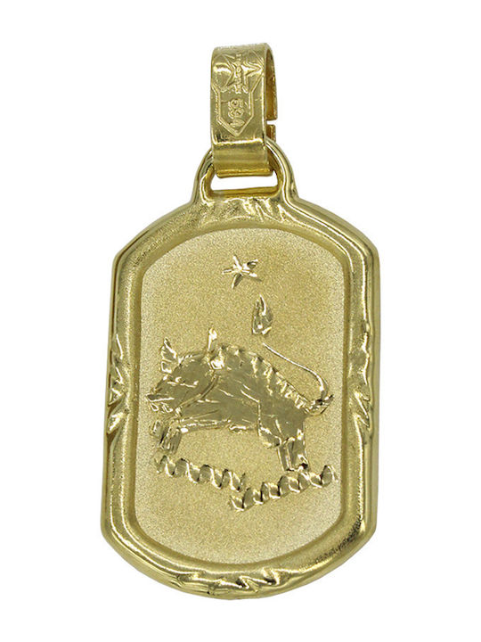 Roloi Kaliamanis Anhänger Kinder Amulett mit Kette aus Gold 14K ZPL1001