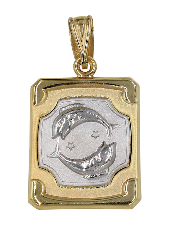 Roloi Kaliamanis Anhänger Kinder Amulett mit Kette aus Gold 14K ZF1001