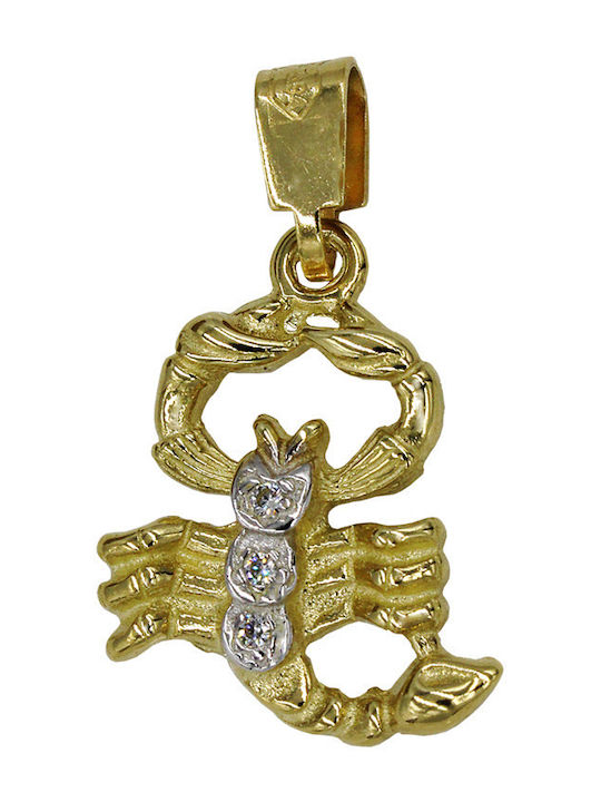 Roloi Kaliamanis Anhänger Kinder Amulett mit Kette aus Gold 14K ZA11001