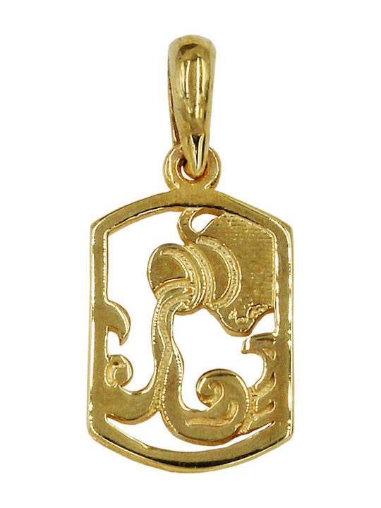 Roloi Kaliamanis Anhänger Kinder Amulett mit Kette aus Gold 14K ZC1001