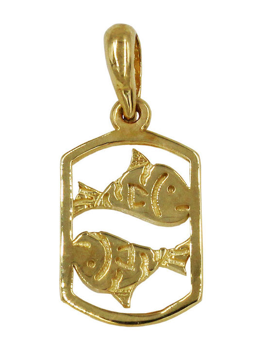Roloi Kaliamanis Anhänger Kinder Amulett mit Kette aus Gold 14K ZC1001