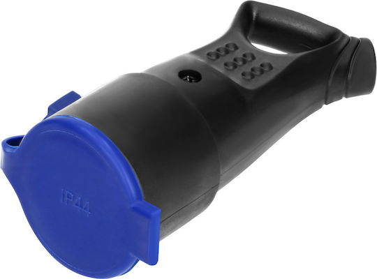 Orno Wasserdicht Stecker Weiblich Schuko mit Ring und Deckel Schwarz