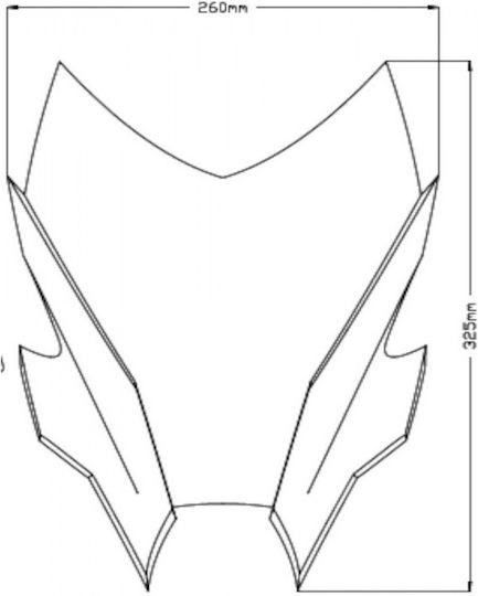 Puig Naked Motorcycle Windshield & Windscreen Tinted Visor for Yamaha MT-09 20644N