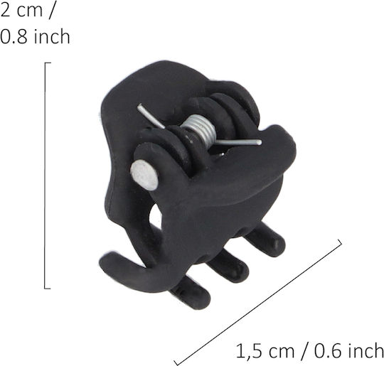 Parsa Set Of Black Hair Claw Clips 6 Pieces