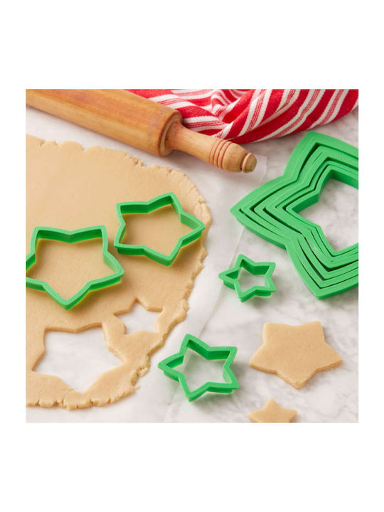 Wilton Kunststoff-Ausstechformen Sterne-Weihnachtsbaum Set 15 Teile 028.10.002