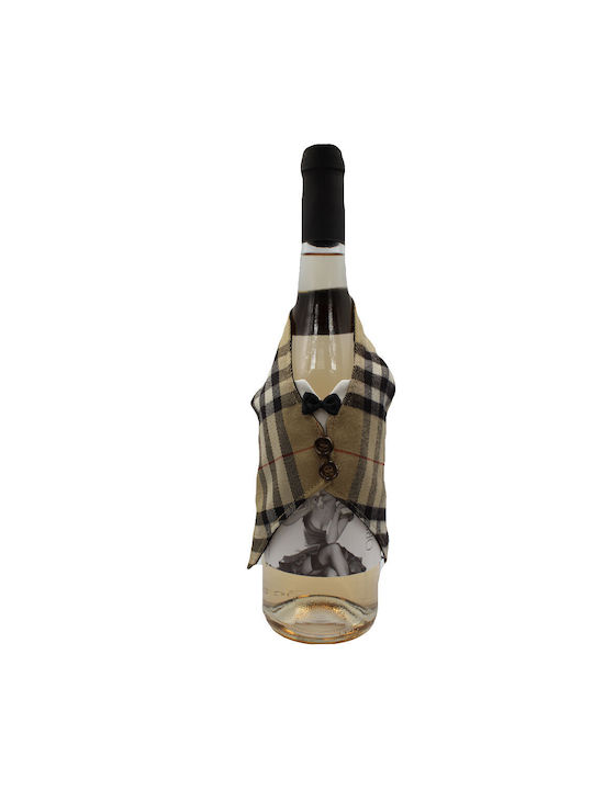 JFashion Christmas Bottle Decoration Fabric Beige
