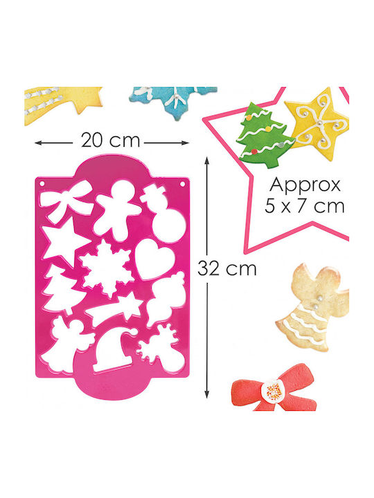 Scrap Cooking Christmas Sweets Pan/Mold Plastic Red L7xW5cm.