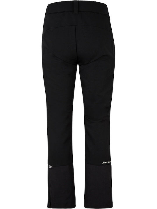 Ziener 204186-12 Γυναικείο Παντελόνι Σκι & Snowboard Soft Shell Μαύρο