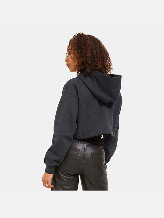 Jack & Jones Women's Cropped Hooded Sweatshirt Black