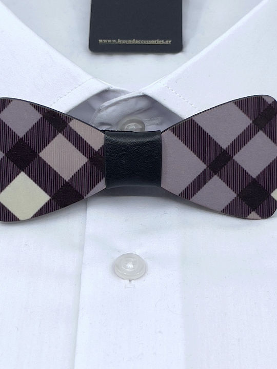 Legend Accessories Wooden Bow Tie Purple COLORFULL