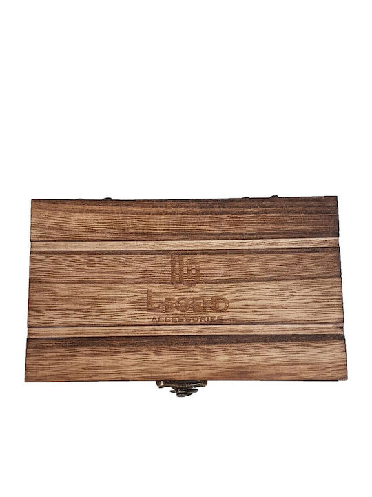 Legend Accessories Wooden Bow Tie Set with Cufflinks and Pochette Red Legend