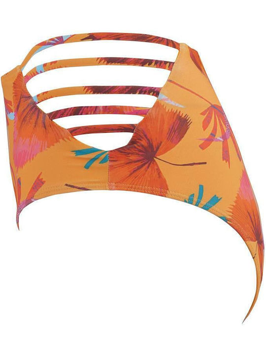 G Secret Bikini Set Triangle Top & Slip Bottom Orange Floral