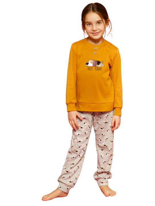 Noidinotte Kids' Pajamas Winter Cotton Orange
