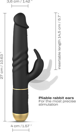 Dorcel Δονητής Rabbit 27cm Μαύρος