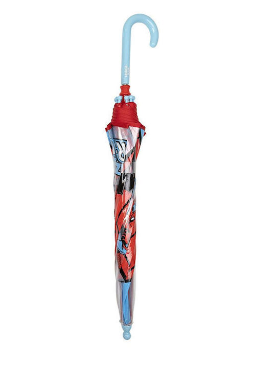 Cerda Kids Umbrella Curved Handle Spiderman Transparent with Diameter 71cm
