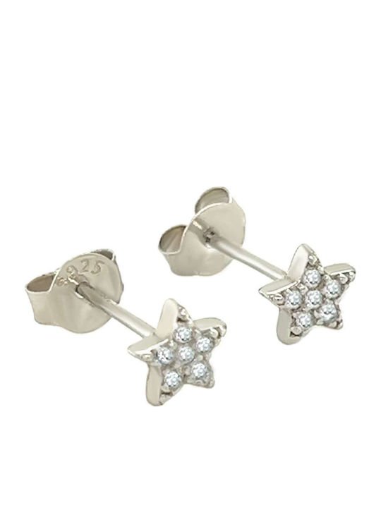 Xryseio Cercei Studs Cu Pietre Din Argint