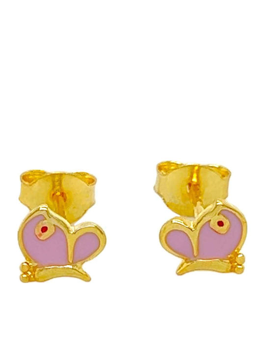 Xryseio Cercei Studs Fluturi Placat Cu Aur Din Argint