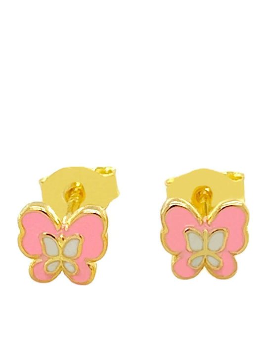 Xryseio Cercei Studs Fluturi Placat Cu Aur Din Argint