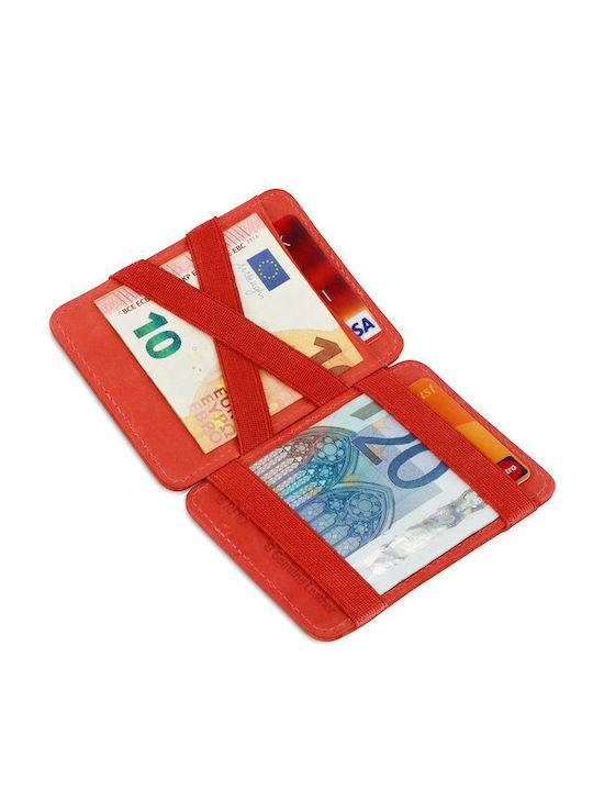 Magic Δερμάτινο Ανδρικό Πορτοφόλι με RFID Κόκκινο