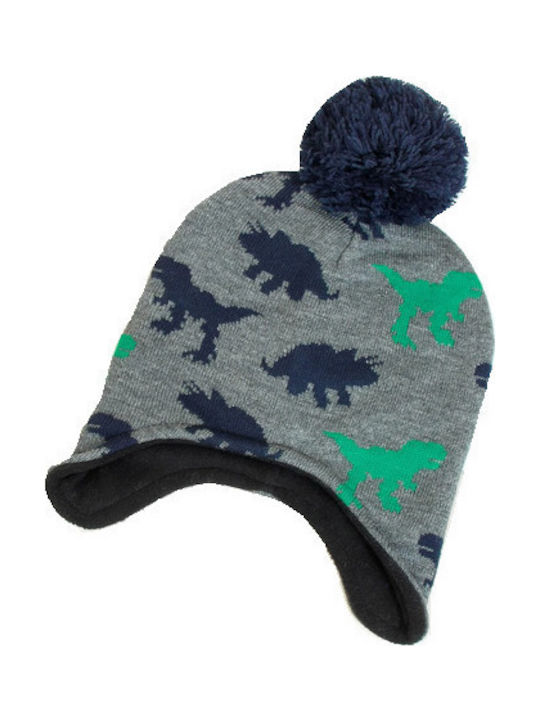 Kids Beanie Knitted Gray