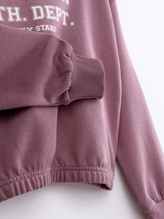 Kinder-Sweatshirt mit Kapuze Flieder