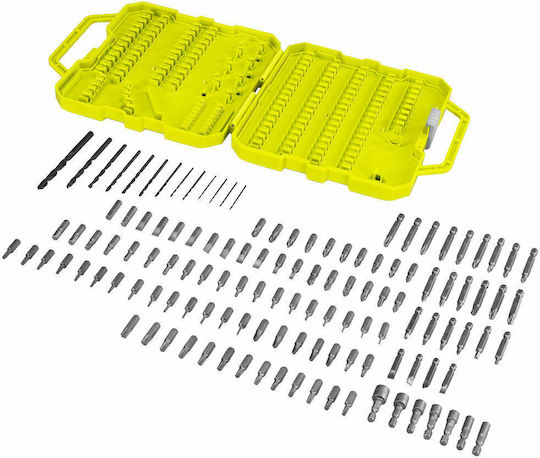 Ryobi Set of 127 Drills HSS with Cylindrical Shank for Metal