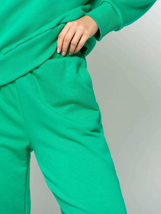 Noobass Pantaloni de trening pentru femei cu cauciuc Verde